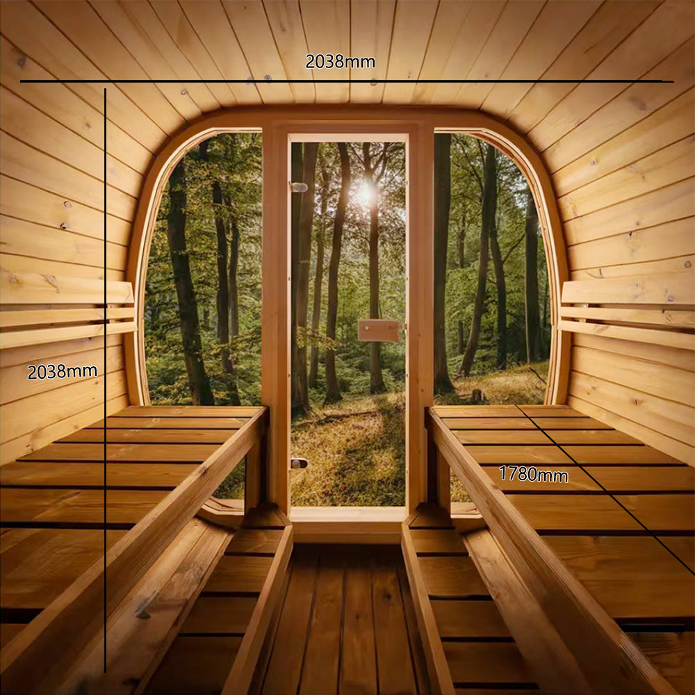 Auris Two Outdoor Cedar Sauna | 3–4 Person | Orivon Wellness