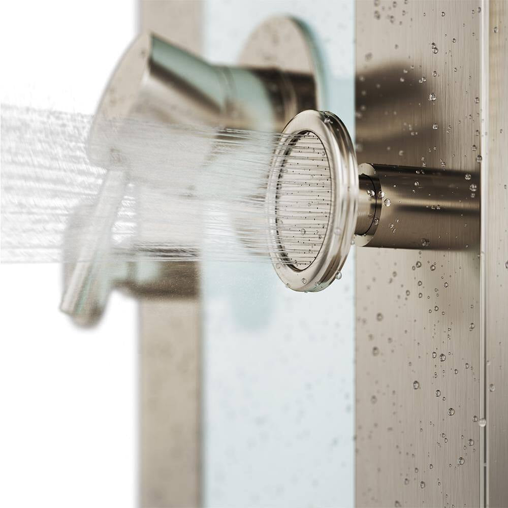 Tropicana 6-Jet Shower System in White Glass