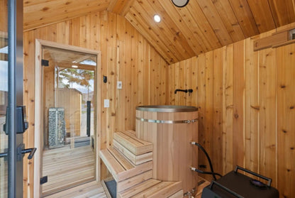 Sweaty Yeti Sauna Plus Barrel Plunge | 6–8 Person Outdoor Cabin