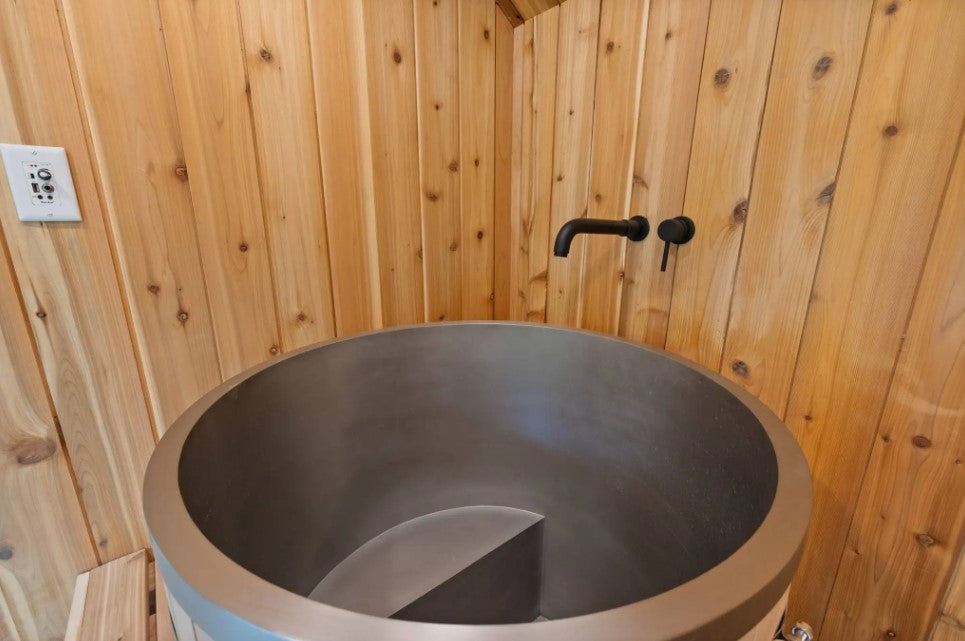 Sweaty Yeti Sauna Plus Barrel Plunge | 6–8 Person Outdoor Cabin