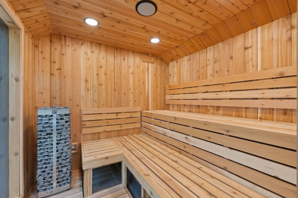 Sweaty Yeti Sauna Plus Barrel Plunge | 6–8 Person Outdoor Cabin