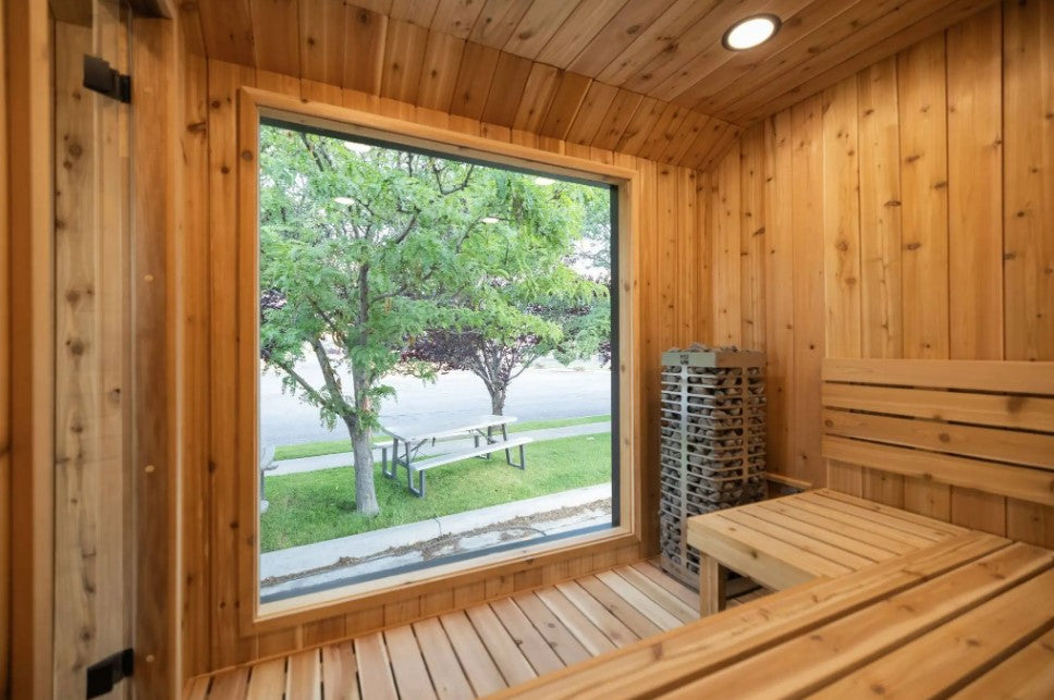 Sweaty Yeti Sauna Plus Barrel Plunge | 6–8 Person Outdoor Cabin