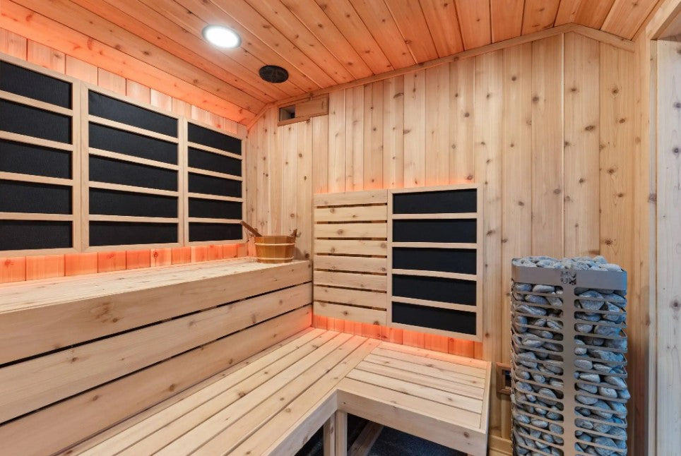 Sweaty Yeti Sauna Plus Barrel Plunge | 6–8 Person Outdoor Cabin