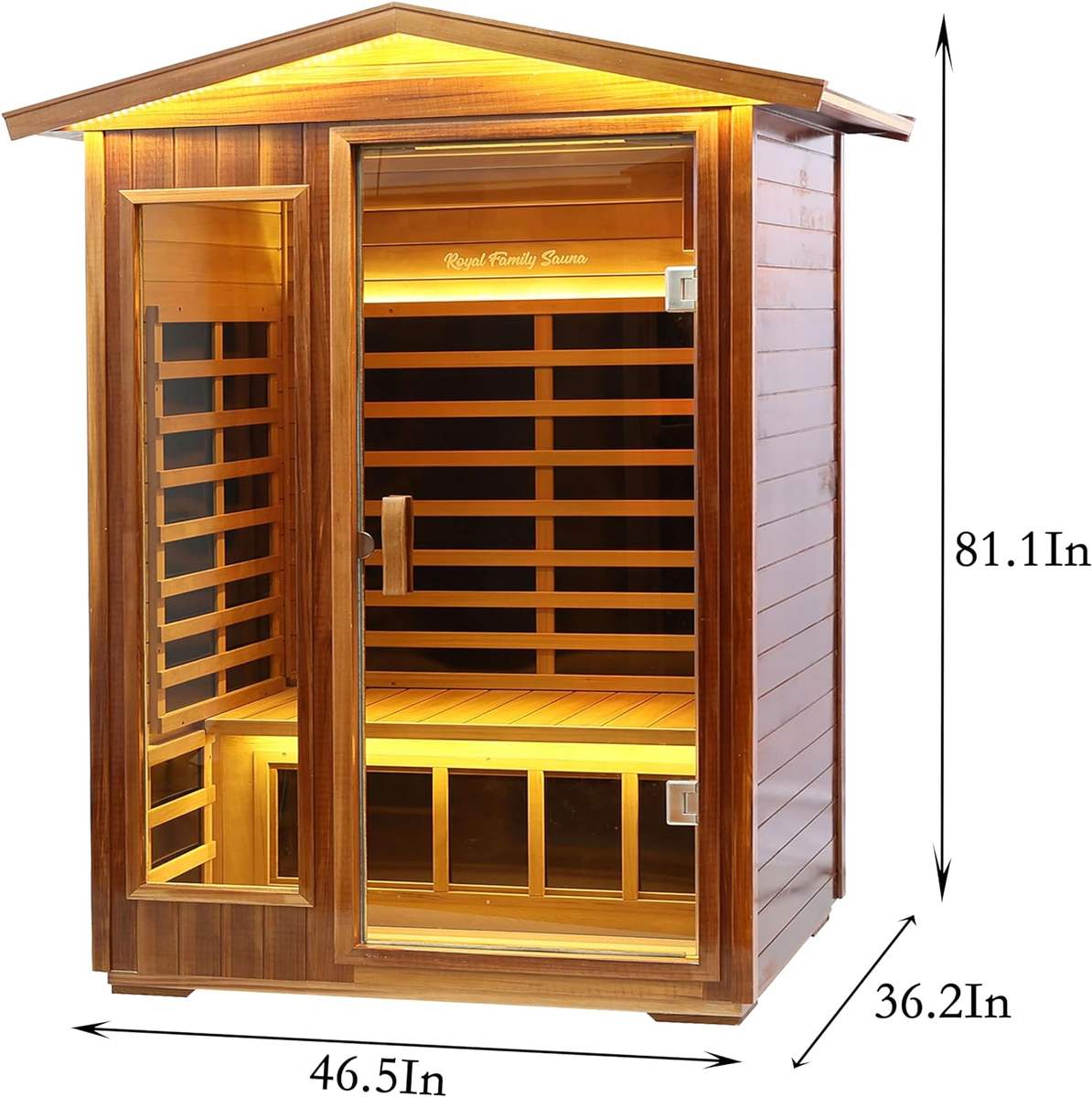 Eldvik 2-Person Outdoor Infrared Sauna | Canadian Red Cedar, Low-EMF | Valgard Works