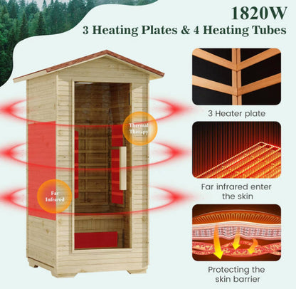 Fjordheim Solo 1-Person Infrared Sauna