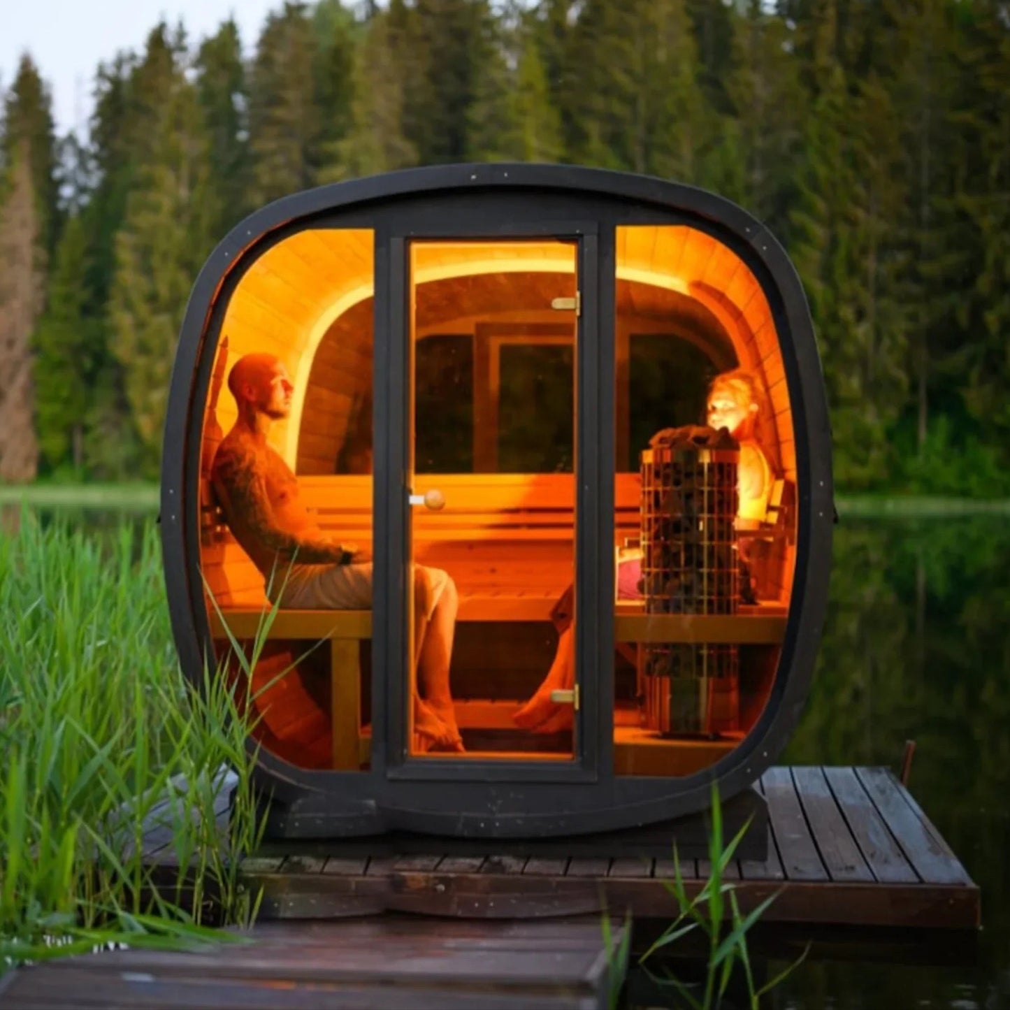 Auris Two Outdoor Cedar Sauna | 3–4 Person | Orivon Wellness