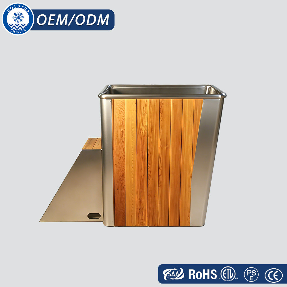 WT-18 Cold Water Plunge Bathtub | 304 Stainless Steel | SpavergeUSA