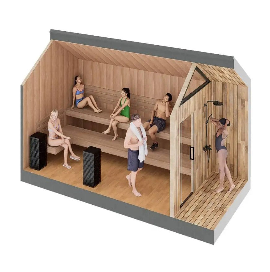 Sweaty Yeti Sauna Max 8–12 Person Outdoor Cedar Sauna