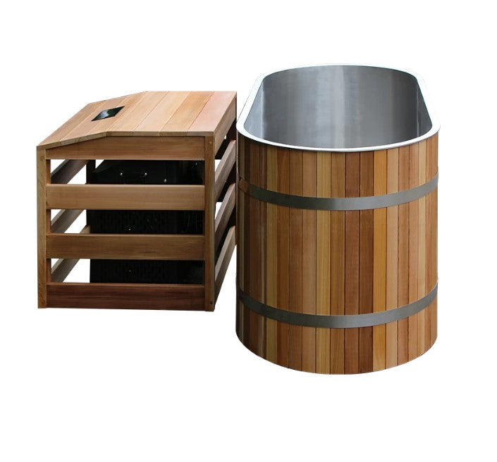 WT-13 2-Person Cedar Cold Plunge Tub with 1HP Chiller