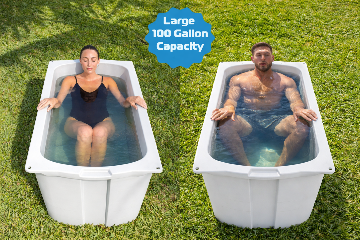 Frozin 400 Cold Plunge Tub | 100-Gallon Insulated Ice Bath | Chiller-Ready