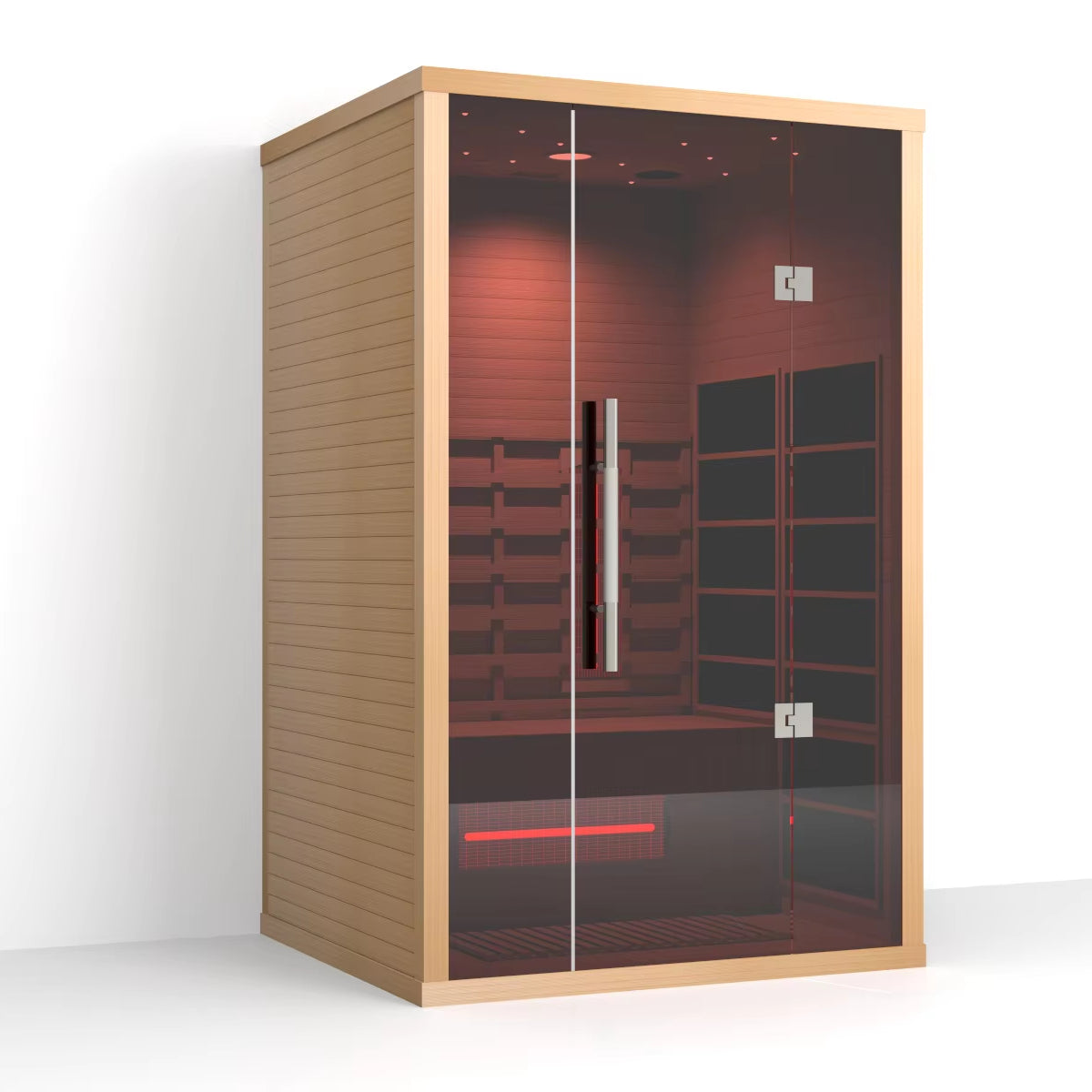 Lumin Two 2-Person Indoor Infrared Sauna | Canadian Hemlock | Orivon Wellness