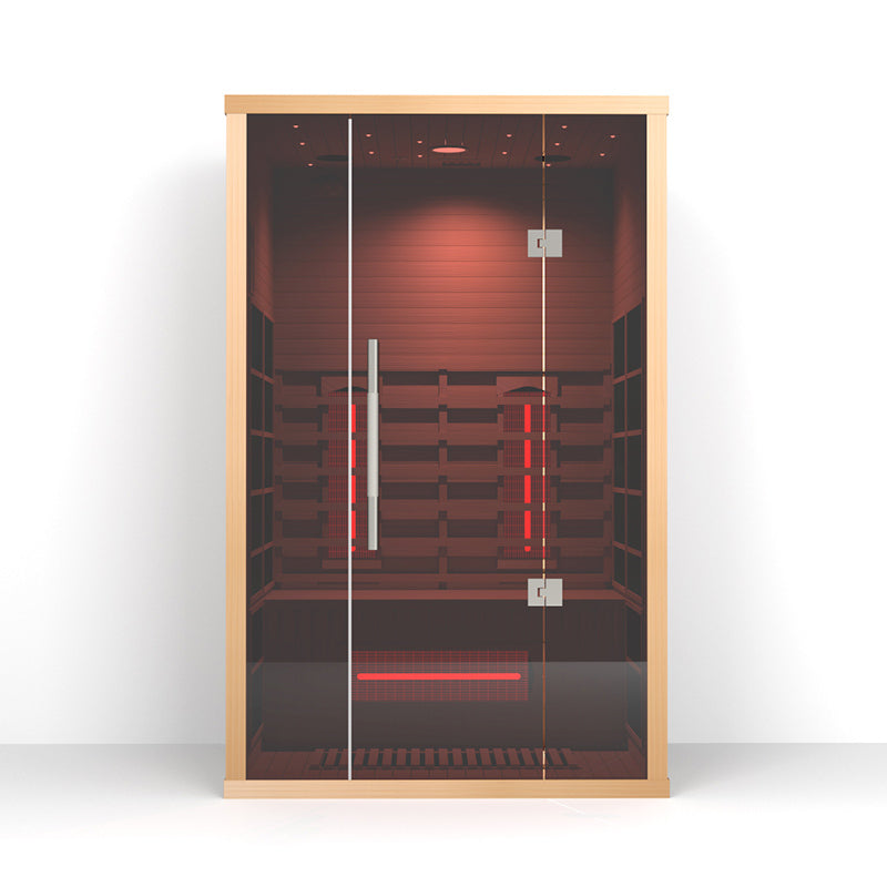 Lumin Two 2-Person Indoor Infrared Sauna | Canadian Hemlock | Orivon Wellness