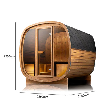 Auris Two Outdoor Cedar Sauna | 3–4 Person | Orivon Wellness