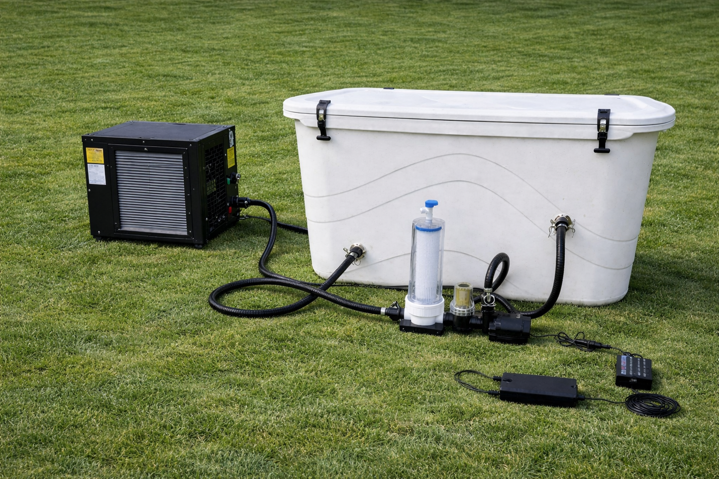 Frozin 400 Cold Plunge Bundle | 100-Gallon Tub + 0.8 HP Chiller & Filtration System